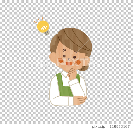 一個穿著圍裙有想法的女人 - Gash 119953167