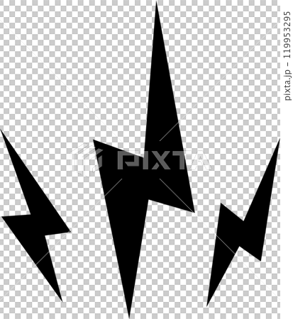 Monochrome icon illustration of irritated thunder 119953295