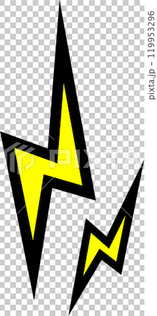 Colored irritated thunder icon illustration 119953296