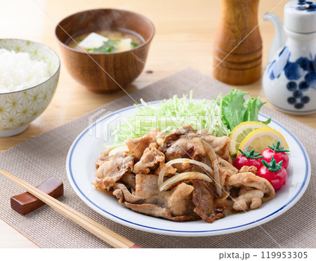 豚肉の生姜焼き 119953305