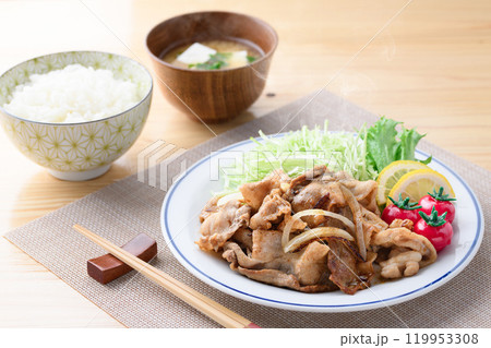 豚肉の生姜焼き 119953308