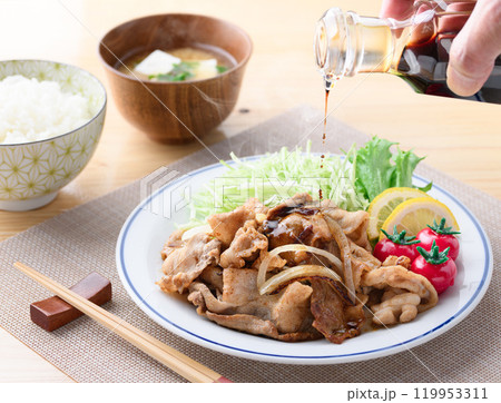 豚肉の生姜焼き 豚肉の生姜焼き 119953311