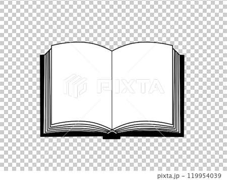 Open book illustration material double page spread 119954039