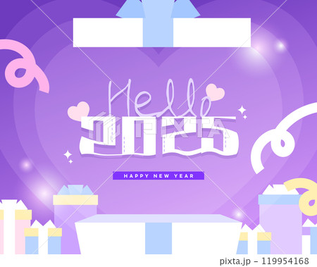 2025 New Year's typography 2025 New Year's typography 119954168