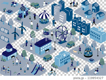 城市風景等距 119954327