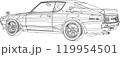 自動車線画ケンメリ塗り絵 119954501