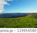 雲と四国カルストの草原 119954580