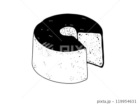 シフォンケーキの線画 119954631