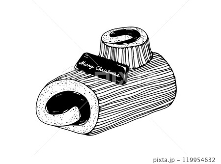 ブッシュドノエルの線画 119954632