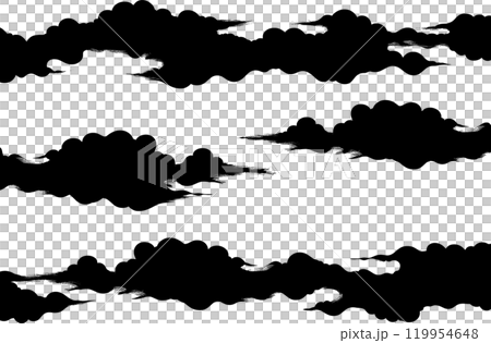 Sea of clouds silhouette 119954648