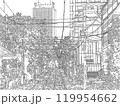 風景線画、都電荒川線、塗り絵 119954662