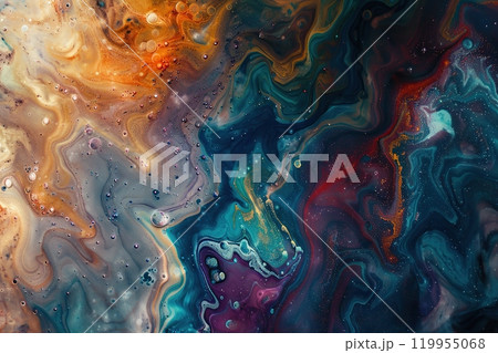 An abstract palette consisting of many bright and saturated colors. Reflection of the inner world of exciting feelings and emotions. Anxiety and inner feelings. Concept of human feelings and emotions 119955068