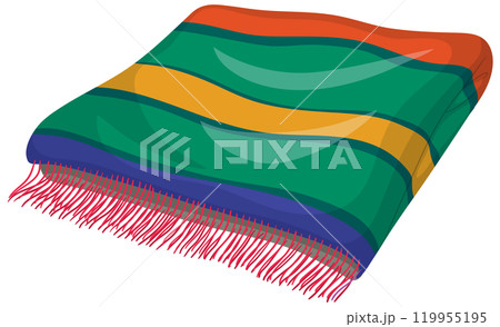 Colorful Mexican Blanket Illustration 119955195