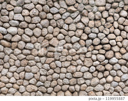 丸い石を貼り込んだ壁 丸い石を貼り込んだ壁 119955887