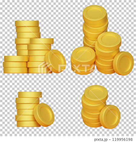 stack of coin 3D graphic stack of coin 3D graphic 119956198
