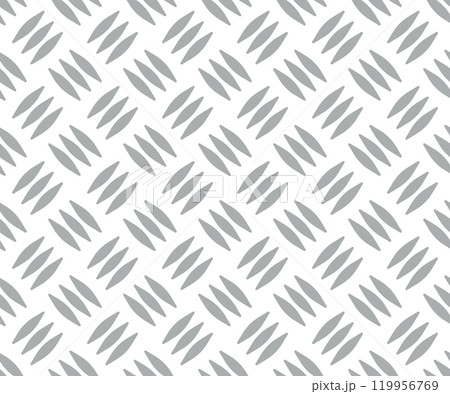 Diamond plate metal seamless pattern. Diamond structure texture. Metal construction background. Geometric diagonal tread stainless floor. Vector illustration isolated on white background Diamond plate metal seamless pattern. Diamond structure texture. Metal construction background. Geometric diagonal tread stainless floor. Vector illustration isolated on white background 119956769