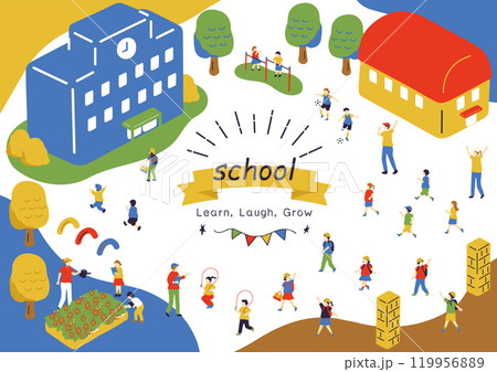 学校生活を楽しむ子供たち 119956889