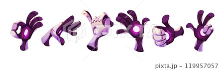 Robot hand and finger gesture. Mechanical arm Robot hand and finger gesture. Mechanical arm 119957057