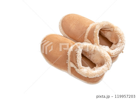 温かいルームシューズ【白背景・切り抜き】 温かいルームシューズ【白背景・切り抜き】 119957203