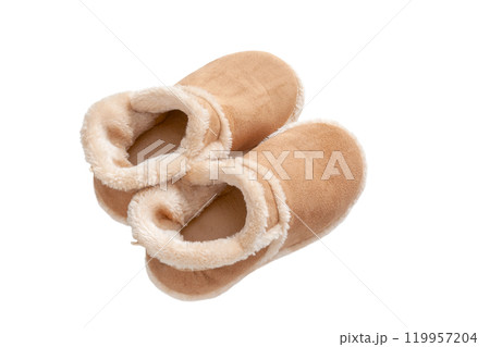 温かいルームシューズ【白背景・切り抜き】 119957204