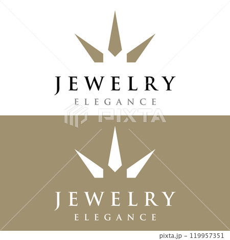 Jewelry ring abstract logo template design with luxury diamonds or gems.Isolated on black and white background.Logo can be for jewelry brands and signs. Jewelry ring abstract logo template design with luxury diamonds or gems.Isolated on black and white background.Logo can be for jewelry brands and signs. 119957351