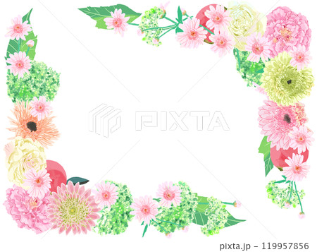 華やかなピンクのフレーム 華やかなピンクのフレーム 119957856