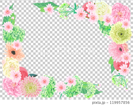 華やかなピンクのフレーム 華やかなピンクのフレーム 119957856