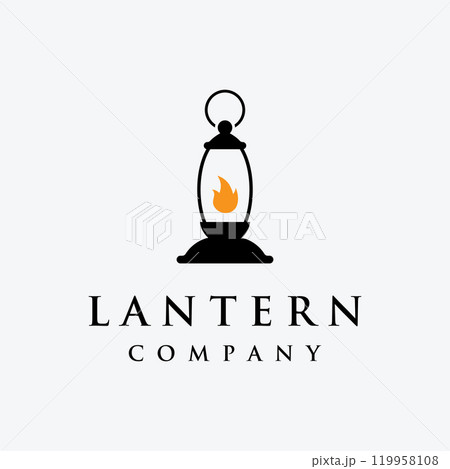 Lantern lamp logo template, street lamp,vintage fire lantern.Logo for business, restaurant. Lantern lamp logo template, street lamp,vintage fire lantern.Logo for business, restaurant. 119958108