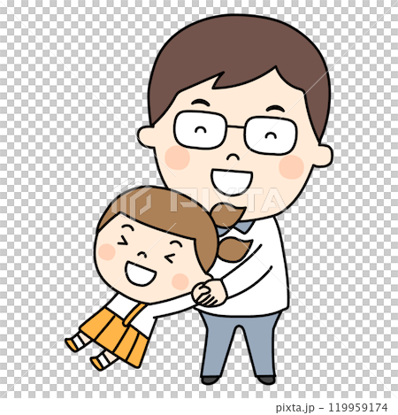 Child playing with dad 119959174