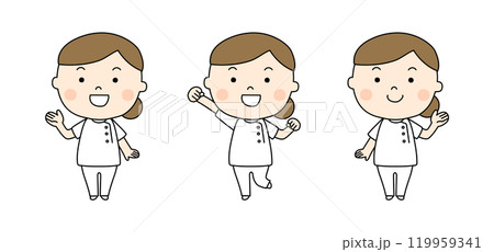 看護師のポーズセット 119959341