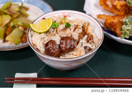 甘栗で栗ご飯 119959468