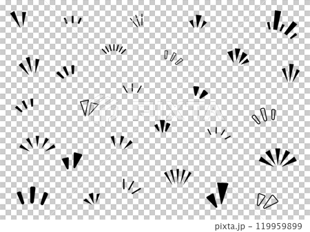 気付き　閃き　シンプル　アイコン　白黒セット 119959899