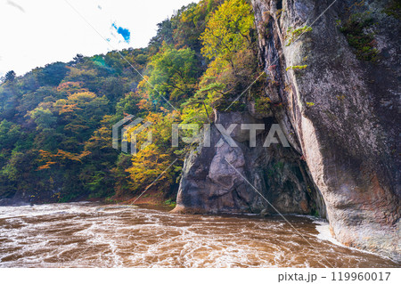 【群馬県】紅葉期の吹割の滝 【群馬県】紅葉期の吹割の滝 119960017