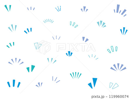 気付き　リアクション　閃き　シンプル　アイコン　青 緑 寒色シリーズ	 119960074