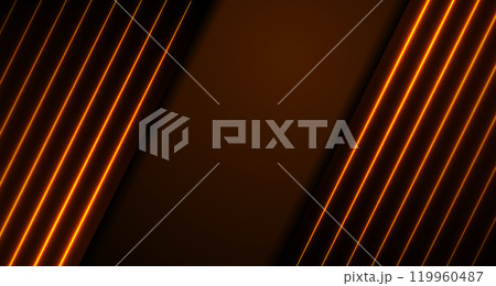Dark orange abstract corporate background with neon lines 119960487