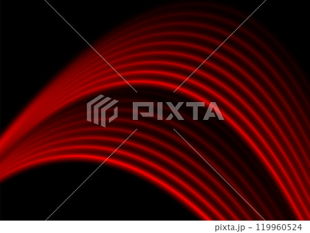 Bright red smooth wavy lines abstract modern background 119960524