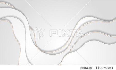 Golden curved wavy lines abstract geometric minimal background 119960564