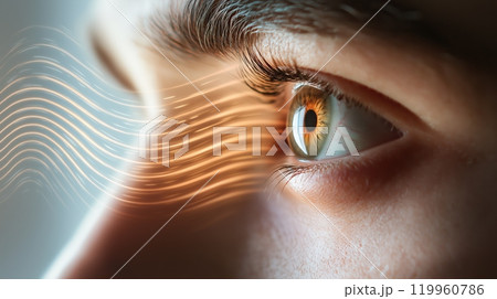 Human eye and light waves, visual information 119960786