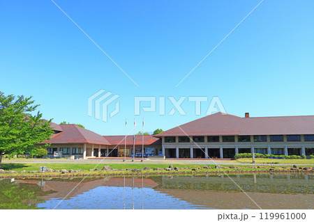 長野県長野市、長野市立博物館の風景 長野県長野市、長野市立博物館の風景 119961000