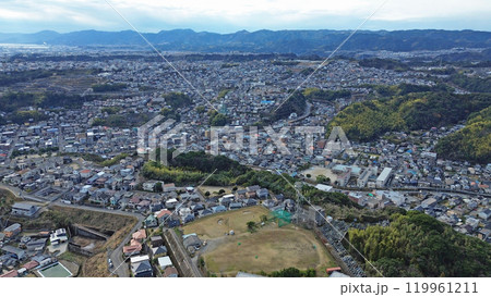 鹿児島市武岡公園の上空から田上方面の空撮 鹿児島市武岡公園の上空から田上方面の空撮 119961211