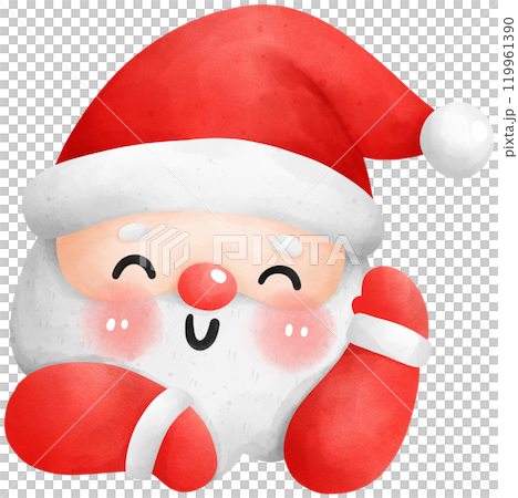 Cute Santa Claus watercolor illustration 119961390