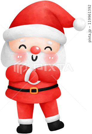 Cute Santa Claus watercolor illustration 119961392