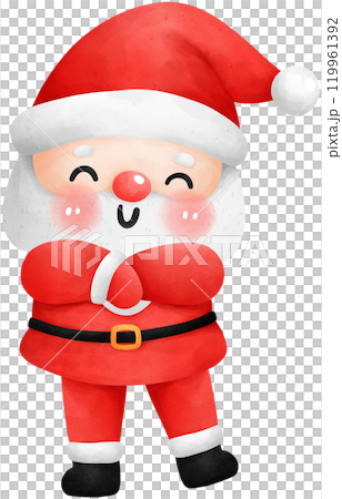 Cute Santa Claus watercolor illustration 119961392