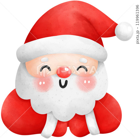Cute Santa Claus watercolor illustration 119961396