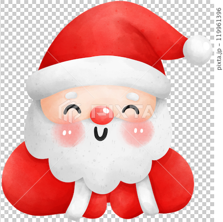 Cute Santa Claus watercolor illustration 119961396