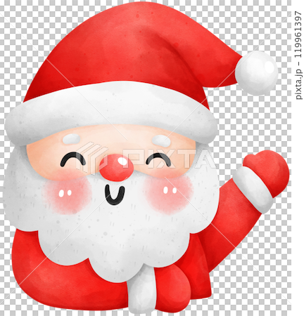 Cute Santa Claus watercolor illustration 119961397