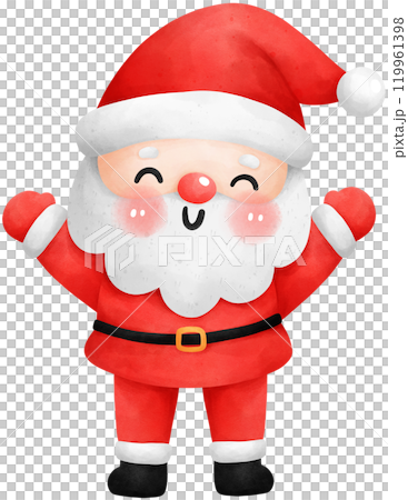 Cute Santa Claus watercolor illustration 119961398