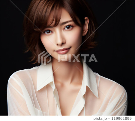 白いブラウスの美女 119961899