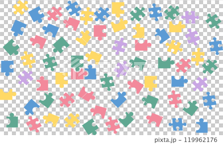 パズルのグラフィック素材イラスト パズルのグラフィック素材イラスト 119962176