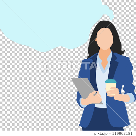 考え事をする女性のイラスト 119962181